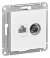 Розетка компьютерная + телевизионная 2-м AtlasDesign RJ45 кат.5E лотос SE ATN001389 1739949 - фото 16736256