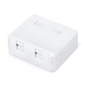 Корпус настенной розетки WR-MB-2 для установки 2-х вставок типа Keystone Jack бел. WRline 505220 1761940 - фото 16736354