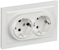 Розетка 2-м СП BRITE РС12-3-БрБ 16А в сборе с заземл. без защ. шторок бел. IEK BR-R21-16-K01-F 1617349 - фото 16736752