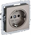 Розетка BRITE РС14-1-0-БрШ 16А с заземл. защ. шторки механизм шампань IEK BR-R14-16-K37 1617424 - фото 16736753