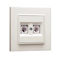 Розетка компютерная CAT5 + гнездо СП Karea IP20 крем. Makel 56010035 1600017 - фото 16736903