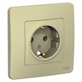 Розетка 1-м СП Blanca 16А IP20 250В с заземл. без защ. шторок беж. SE BLNRS001017 520088 - фото 16737598