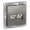 Розетка компьютерная 2-м AtlasDesign RJ45 кат.5E механизм сталь SE ATN000985 1240513 - фото 16737710