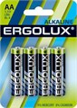Элемент питания алкалиновый AA/LR6 1.5В Alkaline BL-4 (блист.4шт) Ergolux 11748 477262 - фото 16737800