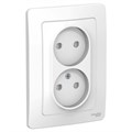 Розетка 2-м СП Blanca 16А IP20 250В без заземл. защ. шторки бел. SE BLNRS000121 1210263 - фото 16737880