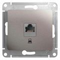 Розетка компьютерная 1-м Glossa RJ45 кат.5E механизм платина SE GSL001281K 463602 - фото 16737901