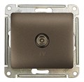 Розетка телевизионная оконечная TV 1-м СП Glossa 1дБ механизм графит SE GSL001391 463591 - фото 16737902