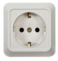 Розетка 1-м BOLLETO с заземл. накл. 7028 бел. ASD / IN HOME 4680005959792 464649 - фото 16737918
