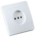 Розетка 1-м СП Мастер 16А IP20 250В бел. HEGEL РС16-301 425560 - фото 16738056