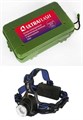 Фонарь аккумуляторный налобный E150 CREE 3Вт фокус 3 режима 220В пластик. черн. (бокс) Ultraflash 12188 411919 - фото 16738095
