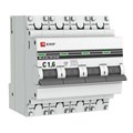 Выключатель автоматический модульный 4п C 1.6А 4.5кА ВА 47-63 PROxima EKF mcb4763-4-1.6C-pro 310638 - фото 16738113