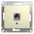 Розетка компьютерная 1-м СП Glossa RJ45 кат.5E механизм беж. SE GSL000281K 275236 - фото 16738371