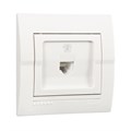 Розетка телефонная 1-м СП Deriy RJ11 16А IP20 евро стандарт бел. LEZARD 702-0202-137 249039 - фото 16738631