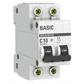 Выключатель автоматический модульный 2п C 10А 4.5кА ВА 47-29 Basic EKF mcb4729-2-10C 248314 - фото 16738636