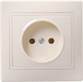 Розетка 1-м СП Кварта 10А IP20 без заземл. без защ. шторок крем. IEK ERK13-K33-10-DM 245471 - фото 16738643