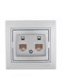 Розетка компьютерная 2-м СП Mira RJ45 сер. метал. LEZARD 701-1010-141 199996 - фото 16738742