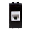 Розетка компьютерная 1-м СП 1мод. Brava RJ45 кат.5E черн. DKC 77654N 130170 - фото 16738945
