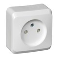 Розетка 1-м ОП Этюд 16А IP20 250В без заземл. защ. шторки бел. SE PA16-002B 87953 - фото 16739283
