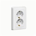 Розетка 2-м СП Cariva 16А IP20 2х2P+E немецк. стандарт бел. (DIY-упак.) Leg 695948 88606 - фото 16739284
