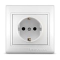 Розетка 1-м СП Севиль 16А IP20 с заземл. бел. UNIVersal С0028 75162 - фото 16739298