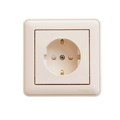 Розетка 1-м СП W59 16А IP20 с заземл. защ. шторки в сборе сл. кость SE RS16-152-28 72110 - фото 16739319