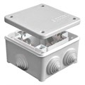 Коробка распределительная ОП 85х85х45мм IP54 с клемм. 7 выходов 3 гермоввода 16А 24 контакта крышка на винтах сер. Epplast 130124 516735 - фото 16739501