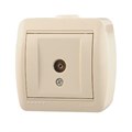 Розетка телевизионная проходная TV ОП Nata 16А IP20 крем. LEZARD 710-0300-129 212135 - фото 16739542