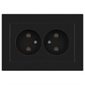 Розетка Accent 6-204-05 2х2P 16А-250В IP20 СУ AL/CU антрацит Intro Б0063465 1931484 - фото 16739777