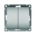 Выключатель 2-кл. СП Афина 10А IP20 механизм серебр. Universal A0023-S 1734294 - фото 16740437