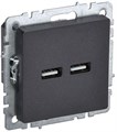 Розетка BRITE USB A+A 3.1А РЮ10-1-БрЧ механизм черн. IEK BR-U21-D31-K02 1679799 - фото 16740550