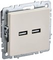 Розетка BRITE USB A+A 3.1А РЮ10-1-БрКр механизм беж. IEK BR-U21-D31-K10 1679751 - фото 16740567