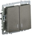 Выключатель 2-кл. СП BRITE ВС10-2-1-БрТБ 10А с индик. механизм бронза IEK BR-V20-1-10-K45 1623723 - фото 16740704
