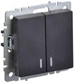 Выключатель 2-кл. СП BRITE ВС10-2-1-БрЧ 10А с индик. механизм черн. IEK BR-V20-1-10-K02 1623724 - фото 16740706