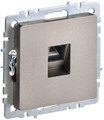 Розетка компьютерная СП RJ45 кат.5E BRITE РК10-БрШ механизм шампань IEK BR-K10-1-K37 1617411 - фото 16740735