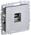 Розетка компьютерная СП RJ45 кат.5E BRITE РК10-БрА механизм алюм. IEK BR-K10-1-K47 1617406 - фото 16740754