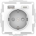 Розетка AtlasDesign 16А с 2-мя заряд. устройствами USB тип A+C 5В/2.4А 2х5В/1.2А механизм бел. SE ATN000132 1555356 - фото 16740957