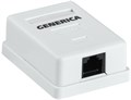 Розетка компьютерная 1-м ОП RJ45 кат.5E UTP GENERICA CS2-1C5EU-12-G 1318185 - фото 16741411