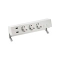 Блок розеточный настольный Simon 400 3х2P+E 2хUSB зарядное устройство адаптер для 2хRJ45 моноблок бел. Simon 42523020-130 1252263 - фото 16741643