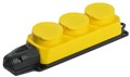 Колодка 3-м ОМЕГА РБ33-1-0м IP44 каучук желт. IEK PKR61-016-2-K05 1252030 - фото 16741656