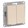 Выключатель 2-кл. СП AtlasDesign 10А IP20 (сх. 5) 10AX механизм беж. SE ATN000251 1240203 - фото 16741703