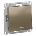 Переключатель проходной 1-кл. СП AtlasDesign 10А IP20 (сх. 6а) 10AX с подсветкой механизм шампань SE ATN000563 1240336 - фото 16741730
