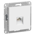 Розетка компьютерная 1-м AtlasDesign RJ45 кат.5E механизм бел. SE ATN000183 1240160 - фото 16741752