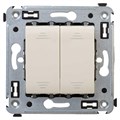 Выключатель 2-кл. 2мод. СП Avanti "Ванильная дымка" 16А IP20 беж. DKC 4405104 1236224 - фото 16741763