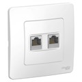 Розетка компьютерная 2-м СП Blanca RJ45 кат.5E бел. SE BLNIS045451 1210269 - фото 16741930