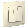 Выключатель 3-кл. СП Blanca 10А IP20 (сх. 1+1+1) 250В молочн. SE BLNVS100502 1210298 - фото 16741933