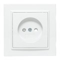 Розетка 1-м СП Минск 10А IP20 без заземл. защ. шторки бел. Basic EKF ERR10-022-100 453862 - фото 16742023