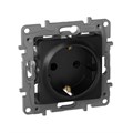 Розетка 1-м СП Etika 16А IP31 250В 2P+E с заземл. защ. шторки немецк. стандарт винтов. клеммы механизм антрацит Leg 672622 437654 - фото 16742047