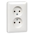 Розетка 2-м СП Хит 16А IP21 250В без заземл. без защ. шторок бел. SE RS16-235-B 309154 - фото 16742171
