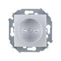 Розетка СП Simon 15 16А IP20 250В 2P без заземл. защ. шторки винтов. клеммы механизм алюм. Simon 1591444-033 392113 - фото 16742264