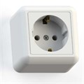 Розетка 1-м ОП Оптима РА16-376 16А IP20 с заземл. с монтаж. пластиной бел. Кунцево 8007 371089 - фото 16742319